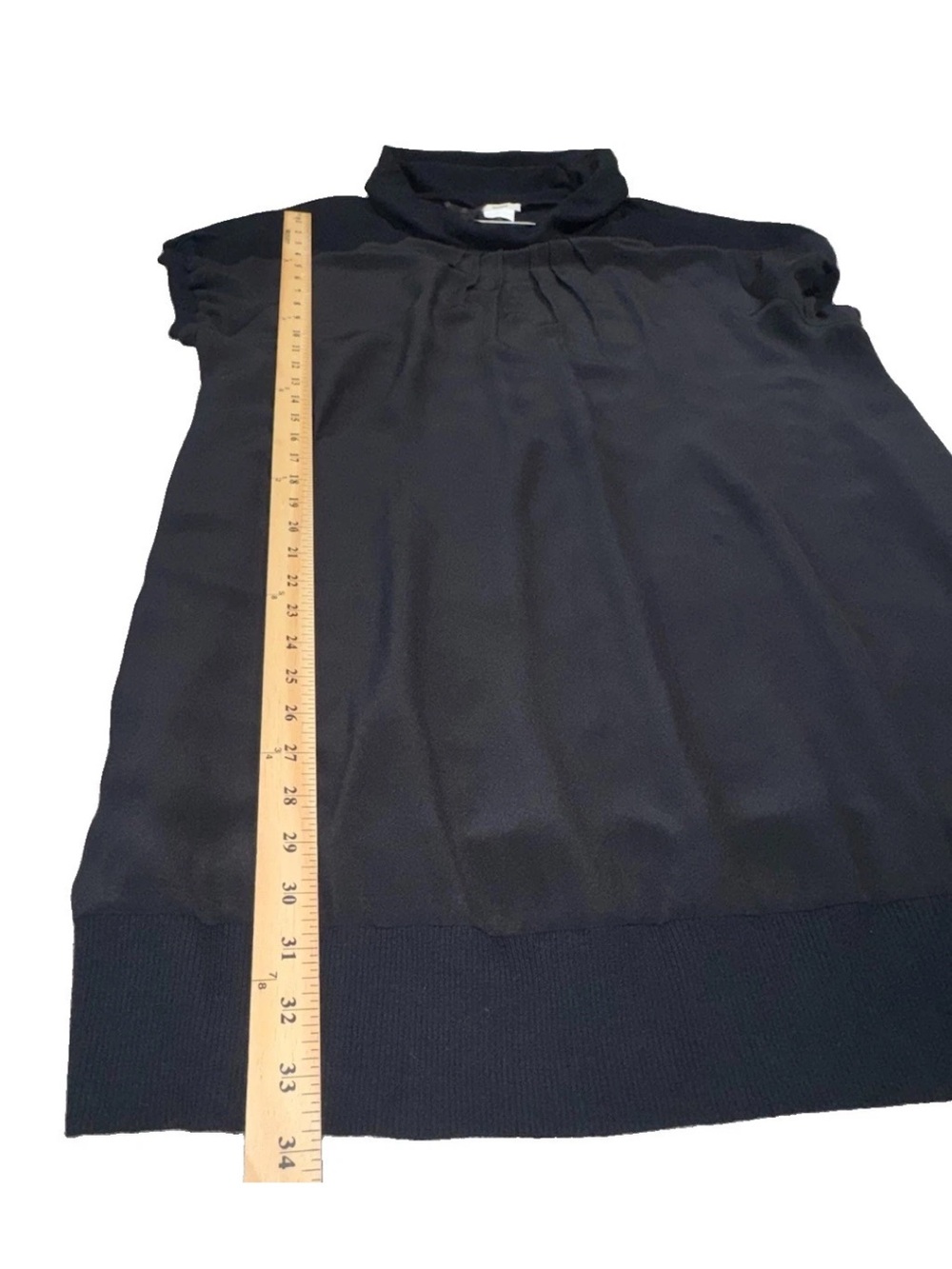 Persona Marina Rinaldi Dress L Black 100% Silk Wool Cashmere Cowl NWT $415 - Picture 7 of 14